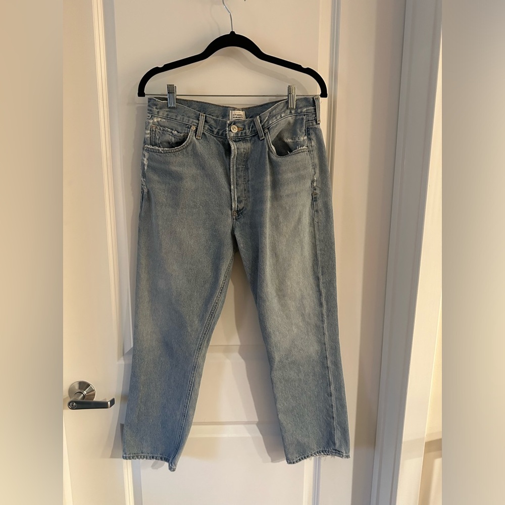 Citizens of Humanity Charlotte Crop Button Fly High Rise Straight Jean